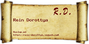 Rein Dorottya névjegykártya